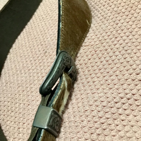 Leather and cow skin belt